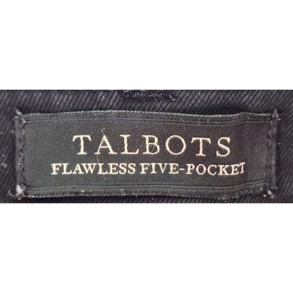 Talbots Women 6 Long Black Denim 5 Pocket Flawless Stretch Straight Denim Jean - Picture 3 of 5